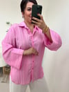 Pembe Kimono Kol Gömlek