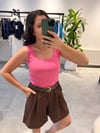 Pembe Oval Yaka Atlet