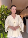Sarı Tek Düğme Kimono Gömlek
