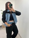 Siyah Denim Detaylı Pantolon Ceket Takım