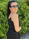 Siyah İp Askılı Astarlı Fisto Bluz