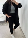 Siyah Kadife İkili Şalvar Takım