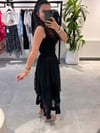 Siyah Noir Asimetrik Dantelli Etek