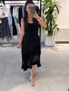 Siyah Noir Asimetrik Dantelli Etek