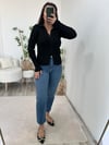 Siyah Polo Yaka Hırka