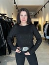 Siyah Silver Sim Geçişli Triko