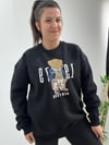 Siyah Tedy Baskılı Şardonlu Sweat