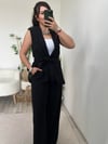 Siyah Yelek Pantolon İkili Premium Takım