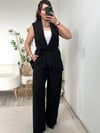Siyah Yelek Pantolon İkili Premium Takım