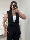 Siyah Yelek Pantolon İkili Premium Takım
