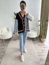TWİST MODEL RENKLİ GÖMLEKLİ HIRKA