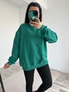 YEŞİL BASİC SWEATSHİRT