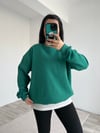 YEŞİL BASİC SWEATSHİRT