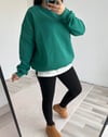 YEŞİL BASİC SWEATSHİRT