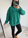 YEŞİL BASİC SWEATSHİRT