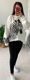 ZEBRA DESENLİ SWEATSHİRT