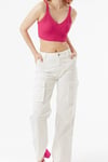 Fitilli Triko Crop Fuşya