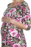 LuvmaBelly  Maternity 4001 Çiçekli Belden Bağlamalı Hamile Tunic