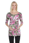 LuvmaBelly  Maternity 4001 Çiçekli Belden Bağlamalı Hamile Tunic