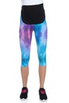 LuvmaBelly  Maternity 8019 - Pamuklu Göbek Destekli Yoga Spor Serisi Kapri Hamile Tayt