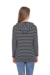 LuvmaBelly MYRA3520 Siyah Çizgili Kapüşonlulu Emzirme Sweatshirt