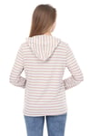 LuvmaBelly MYRA3522 Bej Çizgili Kapüşonlulu Emzirme Sweatshirt