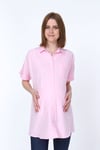 Luvmabelly MYRA4022 - Cepli Pembe Hamile Gömleği