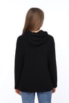 LuvmaBelly MYRA4520 Siyah&Siyah Parçalı Kapüşonlu ve Cepli Emzirme Sweatshirt