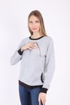 Luvmabelly MYRA4540 Bebek Taşıyıcı Emzirme Özellikli Sweatshirt -Gri
