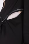 Luvmabelly MYRA5560 Fiyonklu Emzirme Özellikli Hamile Elbise -Siyah