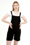 Luvmabelly MYRA6205 - Siyah Hamile Şort Salopet