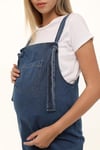 Luvmabelly MYRA6301 Kot Hamile Jile Elbise -Mavi