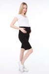 Luvmabelly MYRA8530 Beli Ayarlanabilir Hamile Günlük Ev Şortu -Siyah