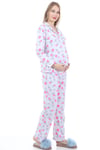 Luvmabelly MYRA9535 Düğmeli Biyeli Hamile Pijama Takımı - Kalpli - Gri