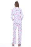Luvmabelly MYRA9535 Düğmeli Biyeli Hamile Pijama Takımı - Kalpli - Gri