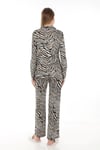 Luvmabelly MYRA9540 Düğmeli Biyeli Hamile Pijama Takımı -Zebra