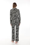 Luvmabelly MYRA9541 Düğmeli Biyeli Hamile Pijama Takımı -Zebra