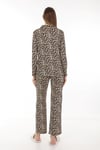 Luvmabelly MYRA9542 Düğmeli Biyeli Hamile Pijama Takımı -Leopar