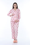 Luvmabelly MYRA9543 Düğmeli Biyeli Hamile Pijama Takımı -Çilekli