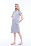 Luvmabelly MYRA9601 Doğum Sonrası Hastane Geceliği - Gri