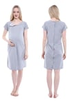 Luvmabelly MYRA9601 Doğum Sonrası Hastane Geceliği - Gri