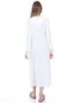 Luvmabelly MYRA9620 Dantelli Düğmeli Hamile Gecelik - Ekru
