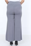 Palena PLNA8203 - Sandy Uzun Palazzo Gri Pantolon