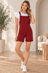 Palena PLNL6207 – Şort Ön Cepli Salopet - Bordo