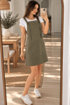 Palena  PLNL6311 – Kot  Jile Elbise -Haki