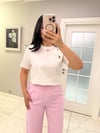 Beyaz Tek Omzu Nakışlı Tshirt