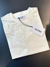 Beyaz Tek Omzu Nakışlı Tshirt