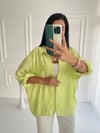 Neon Sarı Oversize Gömlek