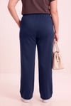Bel Bağcıklı Cepli Örme Modal Eşofman Altı Lacivert