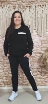 Beyaz şeritli Siyah takım